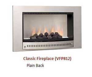 Classic Fireplace VFP812 - Plain back